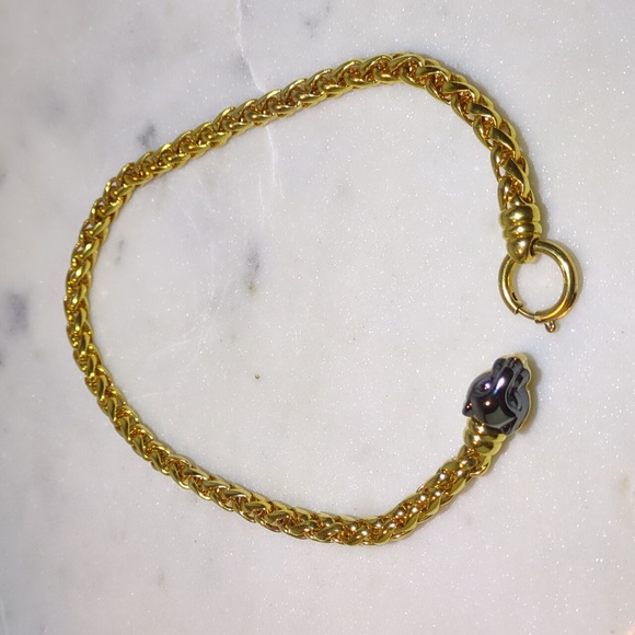 Vintage Fine Gold tone solid collar Panther head closure‎ - Picture 2 of 15